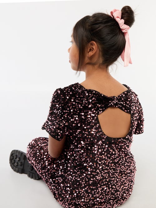 Blouse van velours met lovertjes - Kiabi