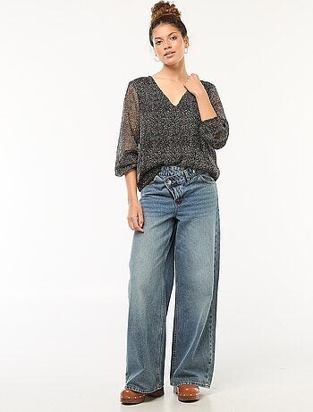 Blouse van voile met print 'JDY'