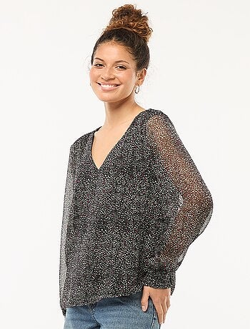 Blouse van voile met print 'JDY'