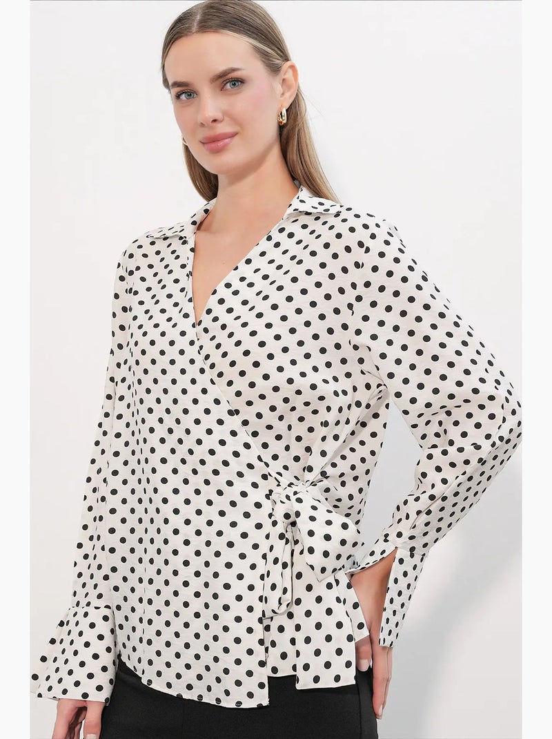 Blouse viscose nylon bdart Gebroken wit - Kiabi