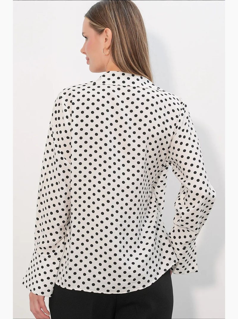 Blouse viscose nylon bdart Gebroken wit - Kiabi
