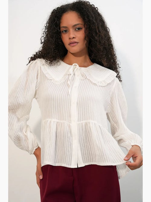 Blouse viscosemix met peter pan kraag bdart - Kiabi