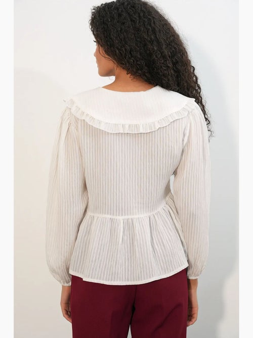 Blouse viscosemix met peter pan kraag bdart - Kiabi