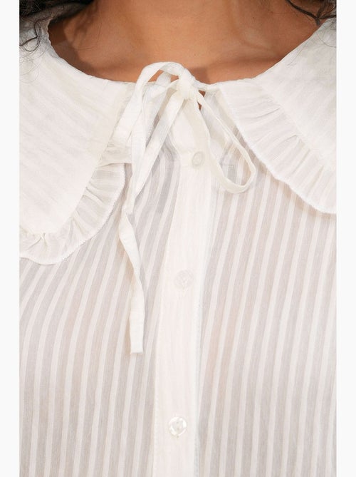 Blouse viscosemix met peter pan kraag bdart - Kiabi