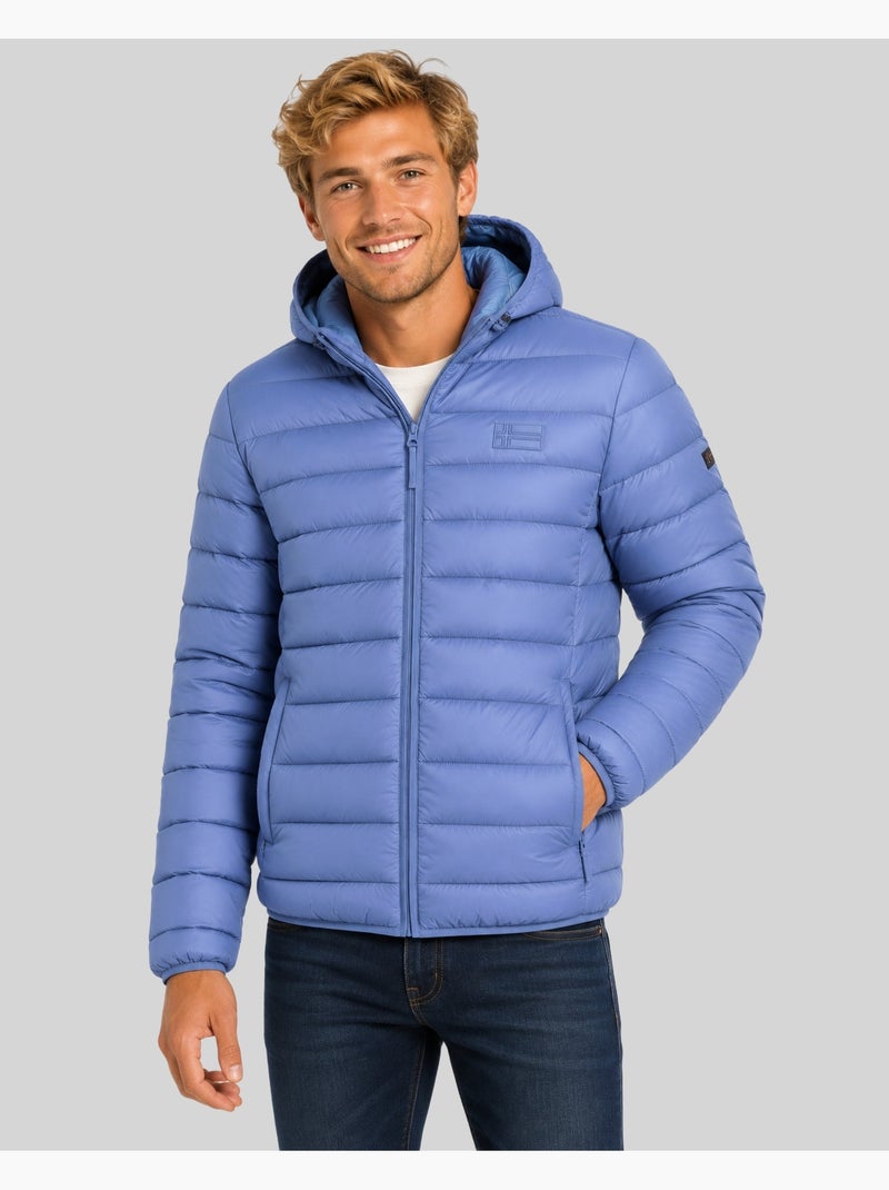 Blouson à capuche amichoko hood – geographical norway Bleu denim - Kiabi
