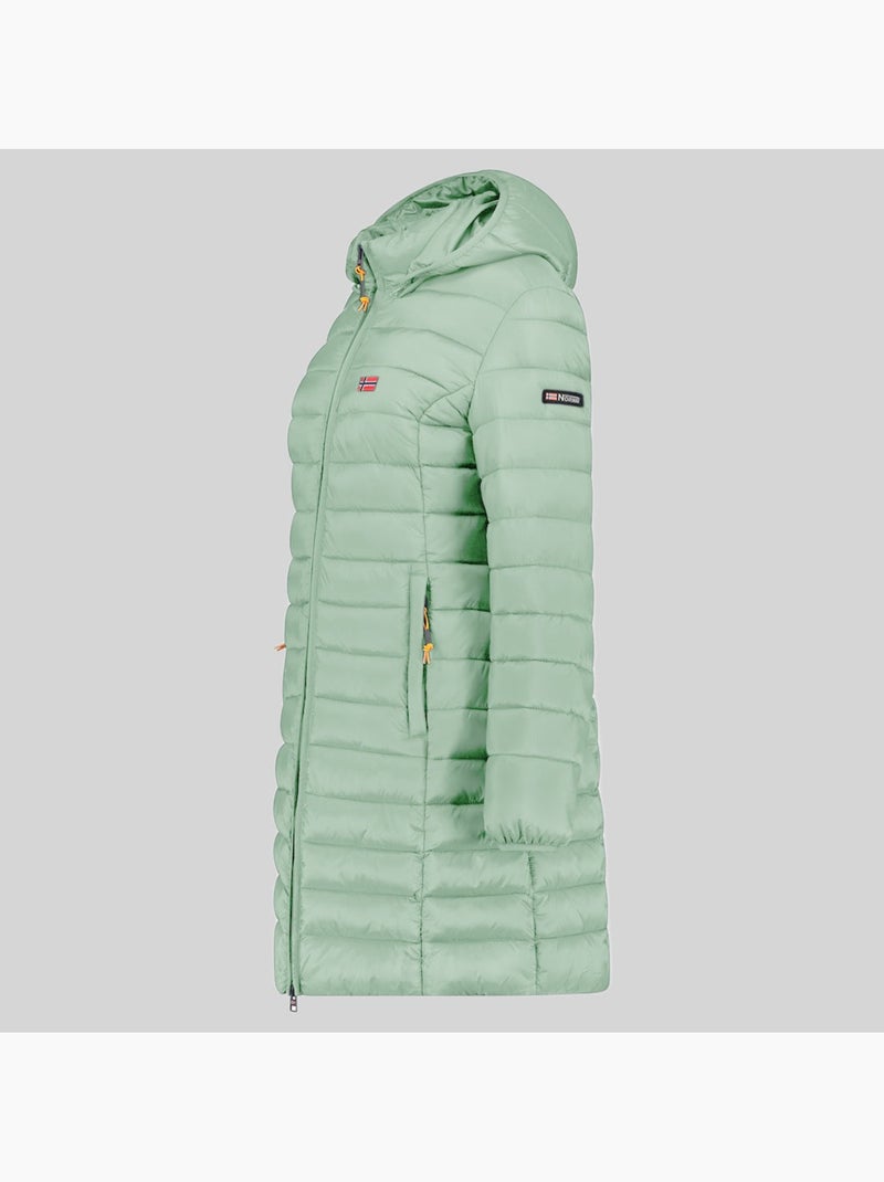 Blouson à capuche atikolor long hood – geographical norway Vert pastel - Kiabi