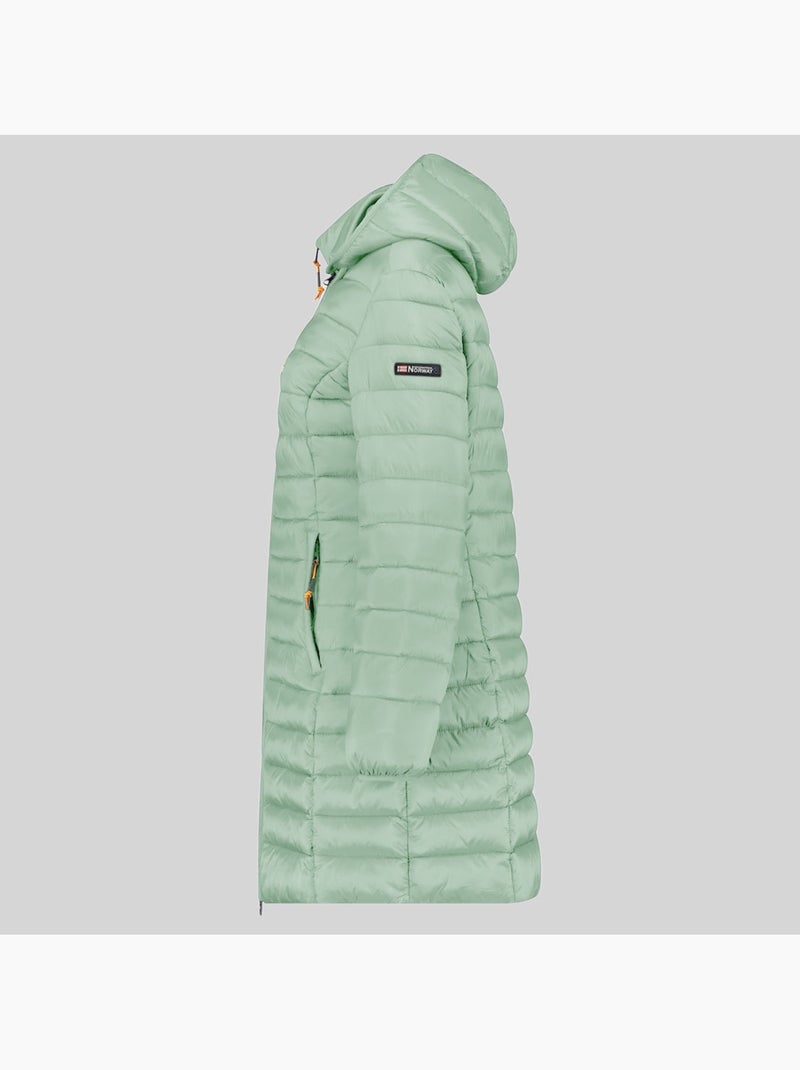 Blouson à capuche atikolor long hood – geographical norway Vert pastel - Kiabi