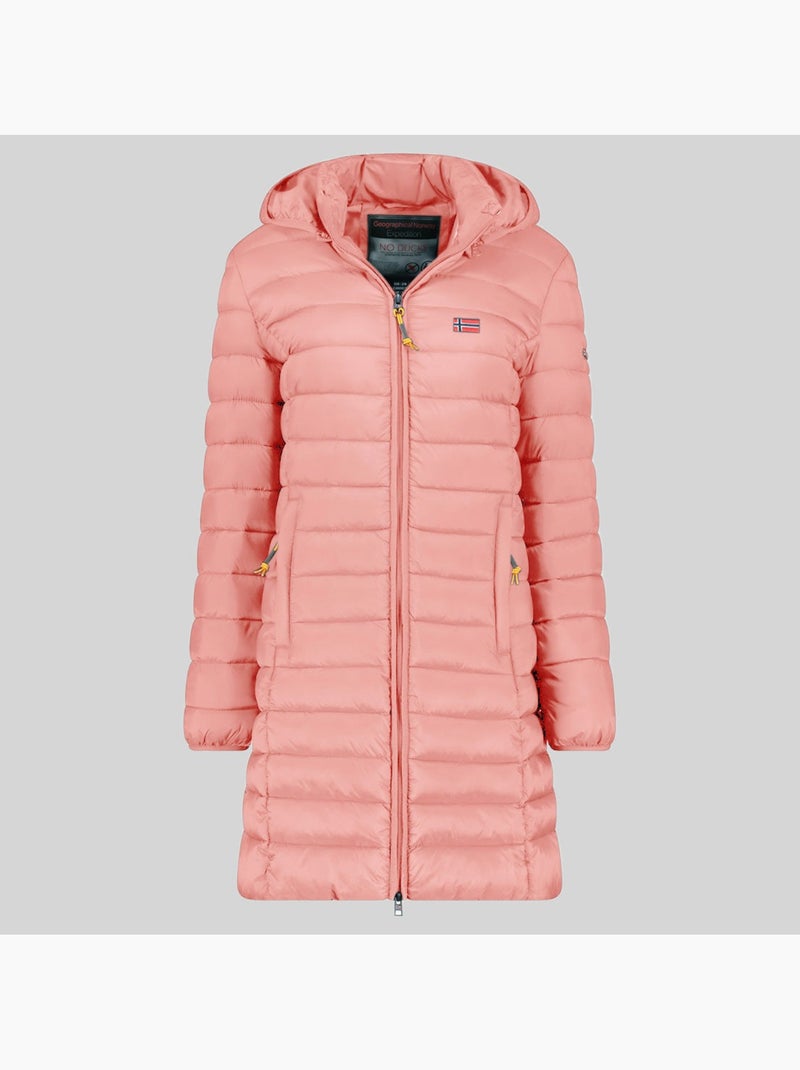 Blouson à capuche atikolor long hood – geographical norway Vieux rose - Kiabi
