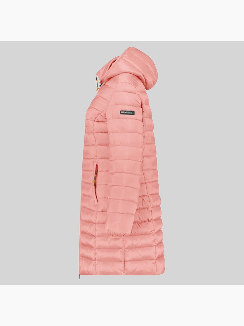Blouson à capuche atikolor long hood – geographical norway Vieux rose - Kiabi