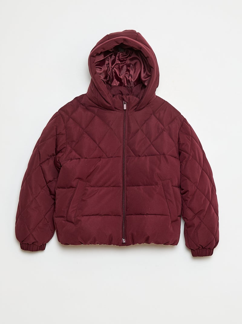 Blouson à capuche avec doublure polaire Rouge - Kiabi