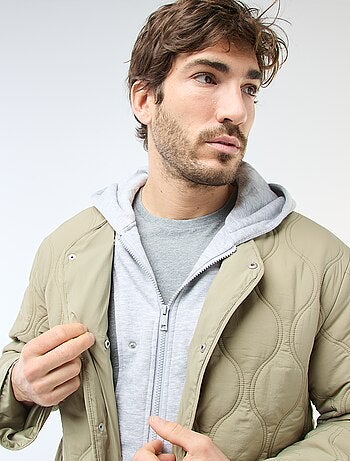 Blouson à capuche avec plastron en molleton amovible