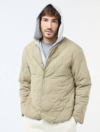 Blouson à capuche avec plastron en molleton amovible