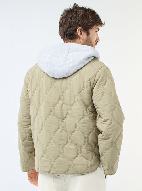 Blouson à capuche avec plastron en molleton amovible - Kiabi