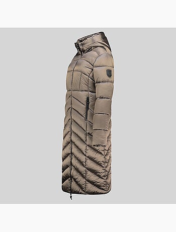 Blouson à capuche blanche long – geographical norway