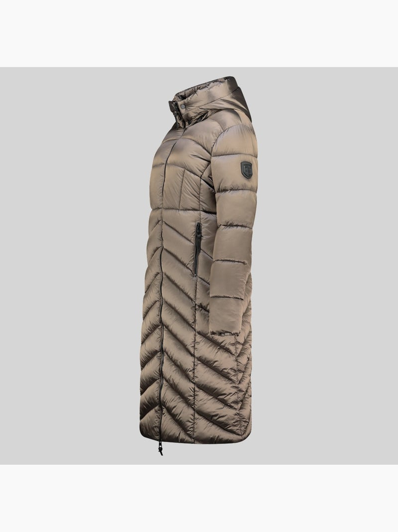 Blouson à capuche blanche long – geographical norway Taupe - Kiabi