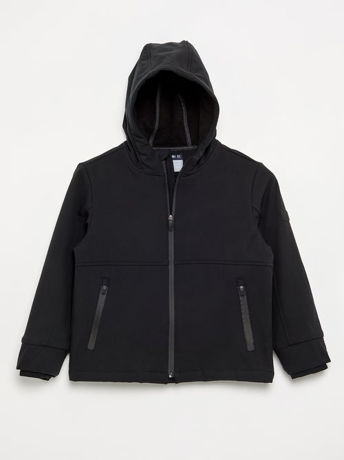 Blouson à capuche doublé en micro polaire - Kiabi