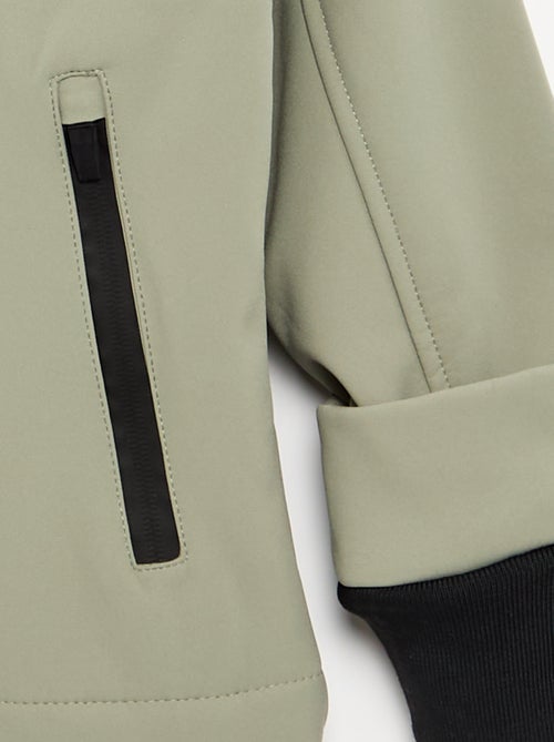Blouson à capuche doublé en micro polaire - Kiabi