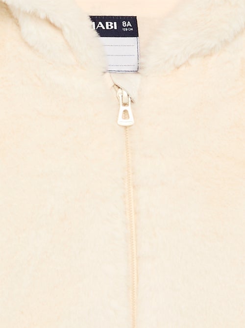Blouson à capuche en fausse fourrure - Kiabi