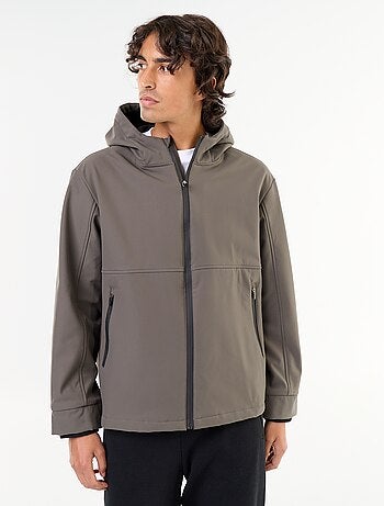 Blouson à capuche néoprène doublé micro-polaire