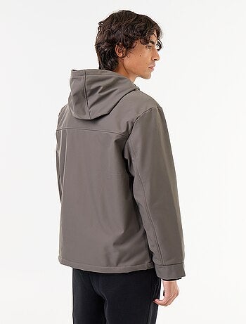 Blouson à capuche néoprène doublé micro-polaire