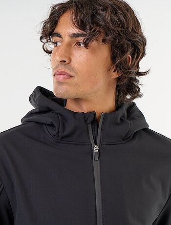 Blouson à capuche néoprène doublé micro-polaire