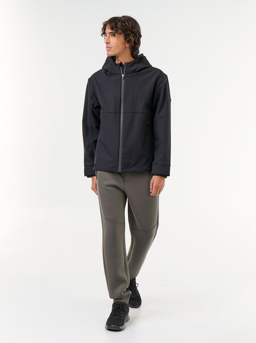 Blouson à capuche néoprène doublé micro-polaire - Kiabi