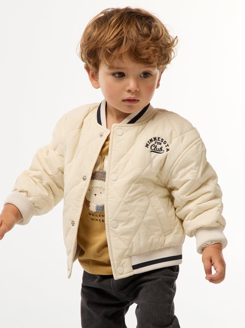 Blouson à pressions en matière quiltée - Kiabi