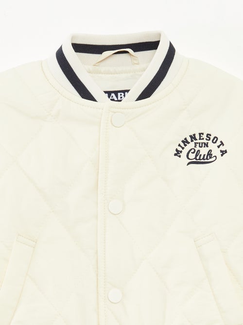 Blouson à pressions en matière quiltée - Kiabi