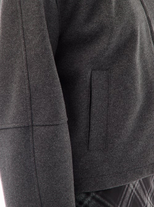 Blouson américain imitation lainage - Kiabi