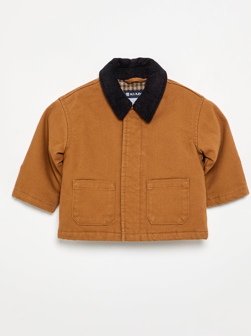 Blouson avec col contrasté en velours - Kiabi