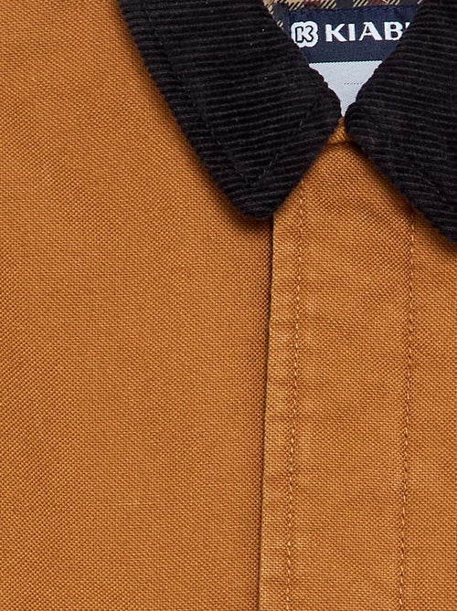 Blouson avec col contrasté en velours - Kiabi