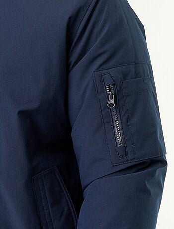 Blouson aviateur avec col en maille côtelée