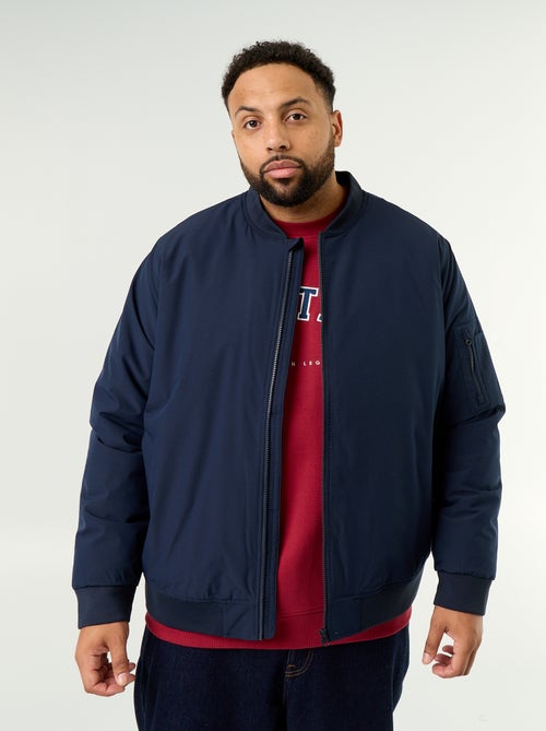 Blouson aviateur avec col en maille côtelée - Kiabi