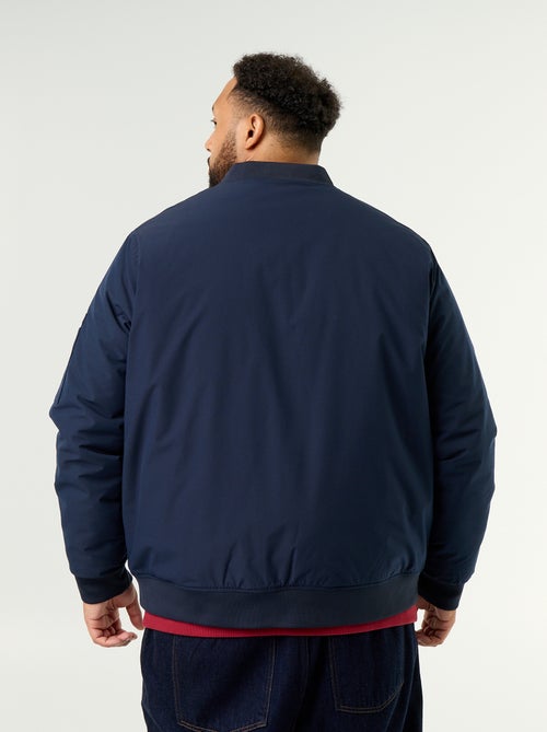 Blouson aviateur avec col en maille côtelée - Kiabi