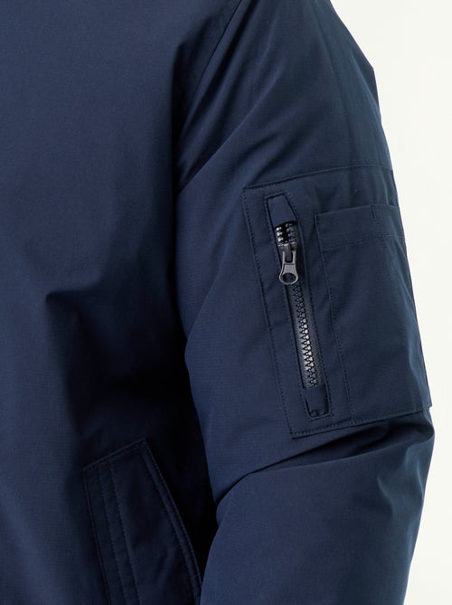 Blouson aviateur avec col en maille côtelée - Kiabi
