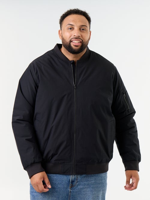 Blouson aviateur avec col en maille côtelée - Kiabi