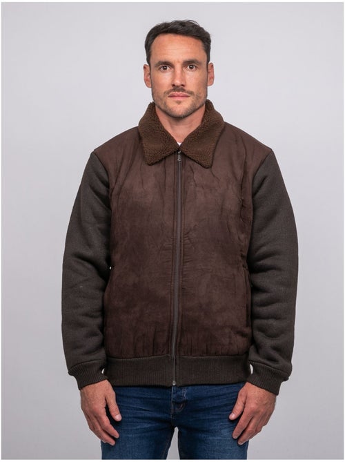 Blouson aviateur bi-matière zotofal - Kiabi