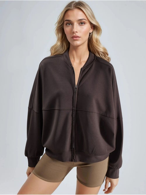 Blouson aviateur de plongée d'épaisseur moyenne avec fermeture éclair busem - Kiabi Blouson aviateur de plongée d'épaisseur moyenne avec fermeture éclair busem - Kiabi