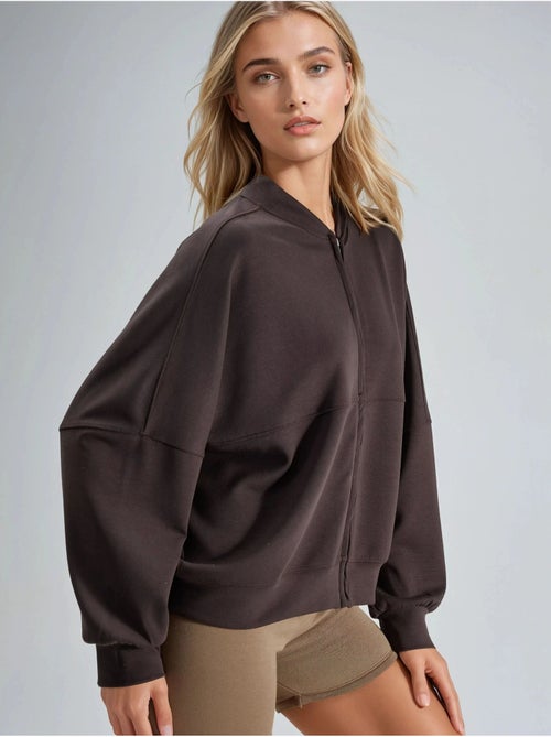 Blouson aviateur de plongée d'épaisseur moyenne avec fermeture éclair busem - Kiabi Blouson aviateur de plongée d'épaisseur moyenne avec fermeture éclair busem - Kiabi