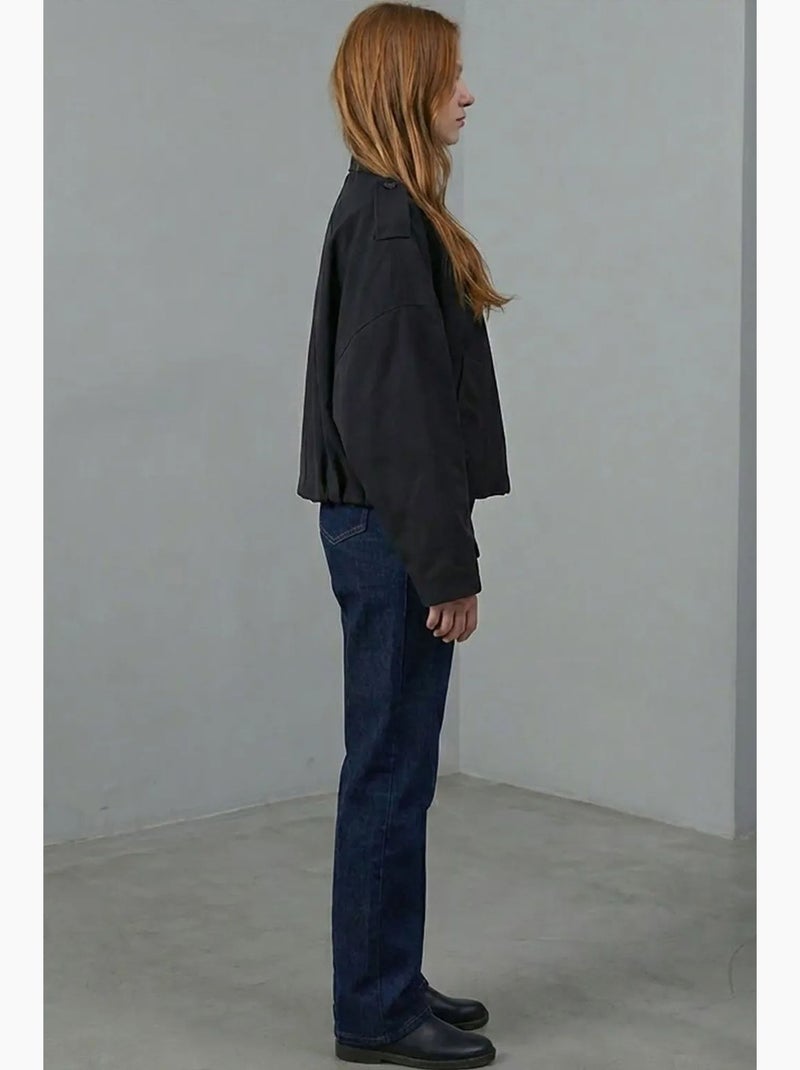 Blouson aviateur en gabardine avec fermeture éclair bdart Noir - Kiabi