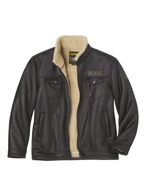 Blouson Aviateur Suédine Doublé Sherpa - ATLAS FOR MEN - Kiabi Blouson Aviateur Suédine Doublé Sherpa - ATLAS FOR MEN - Kiabi