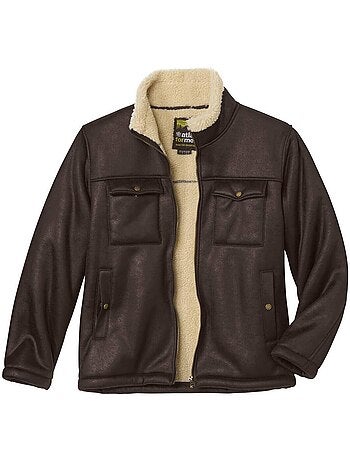 Blouson aviateur suédine effet cuir vieilli - atlas for men