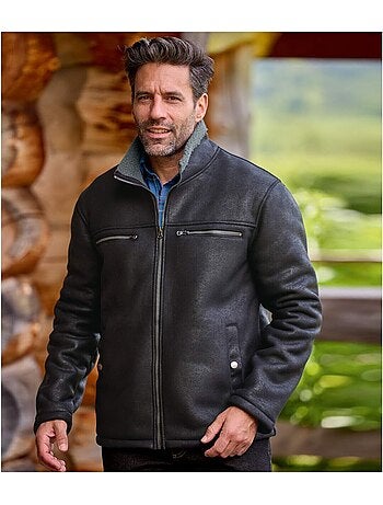 Blouson Aviateur Suédine Fourré Sherpa - ATLAS FOR MEN