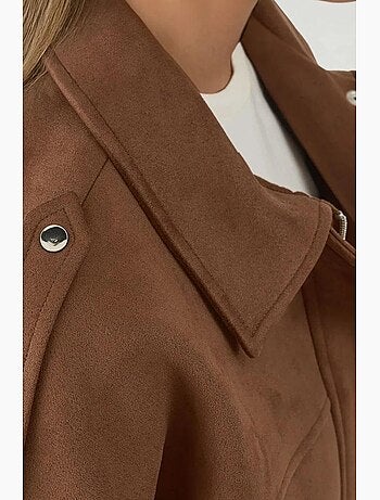 Blouson aviateur texturé avec col de veste hiccup
