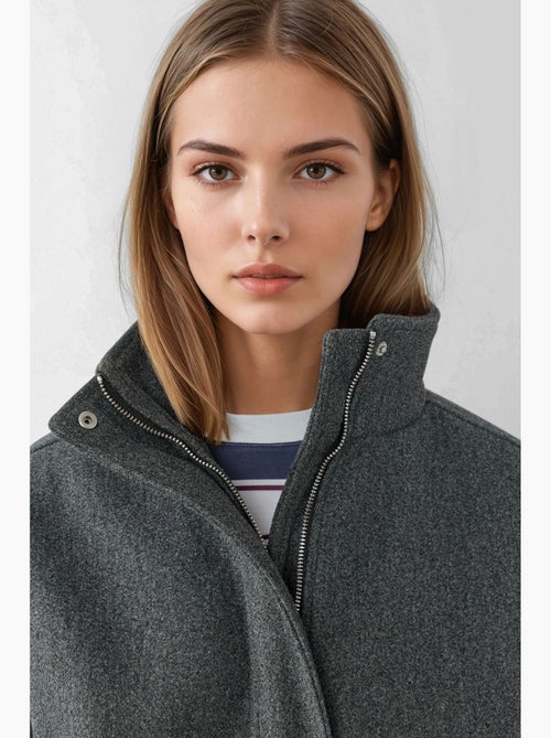 Blouson aviateur texturé avec col de veste hiccup - Kiabi Blouson aviateur texturé avec col de veste hiccup - Kiabi