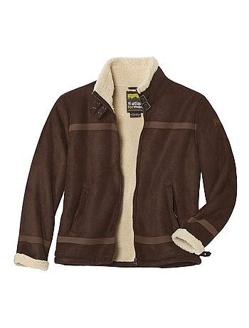 Blouson Bombardier Suédine et Sherpa - ATLAS FOR MEN