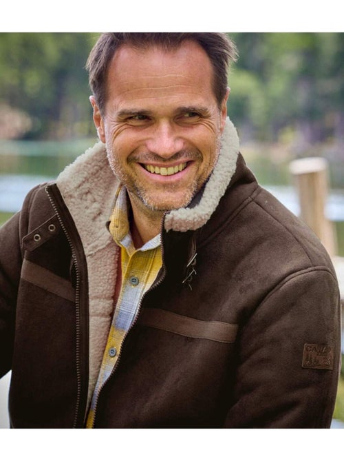 Blouson bombardier suédine et sherpa   - atlas for men - Kiabi