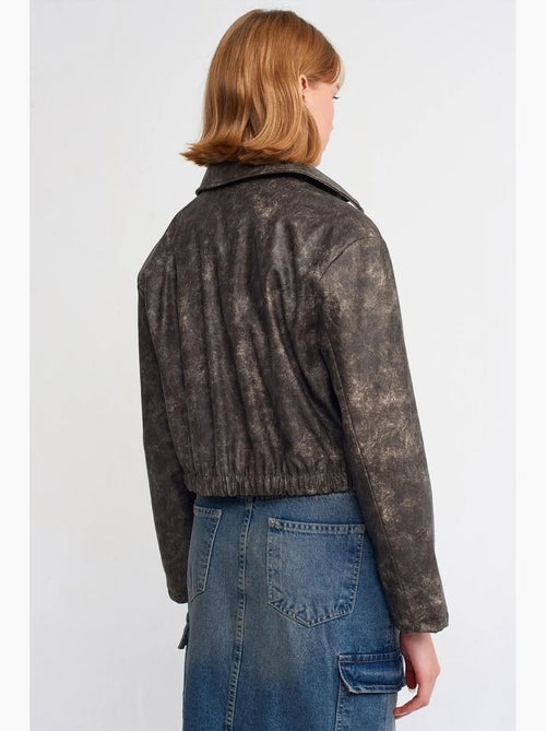 Blouson bomber court en similicuir dilvin - Kiabi Blouson bomber court en similicuir dilvin - Kiabi