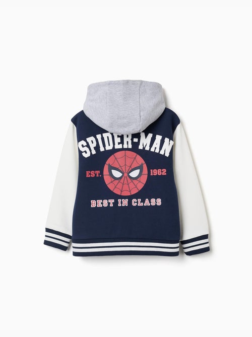 Blouson bomber en coton peigné à capuche spider-man - Kiabi