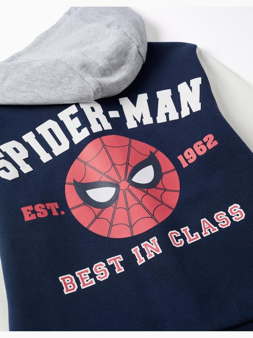 Blouson bomber en coton peigné à capuche spider-man - Kiabi